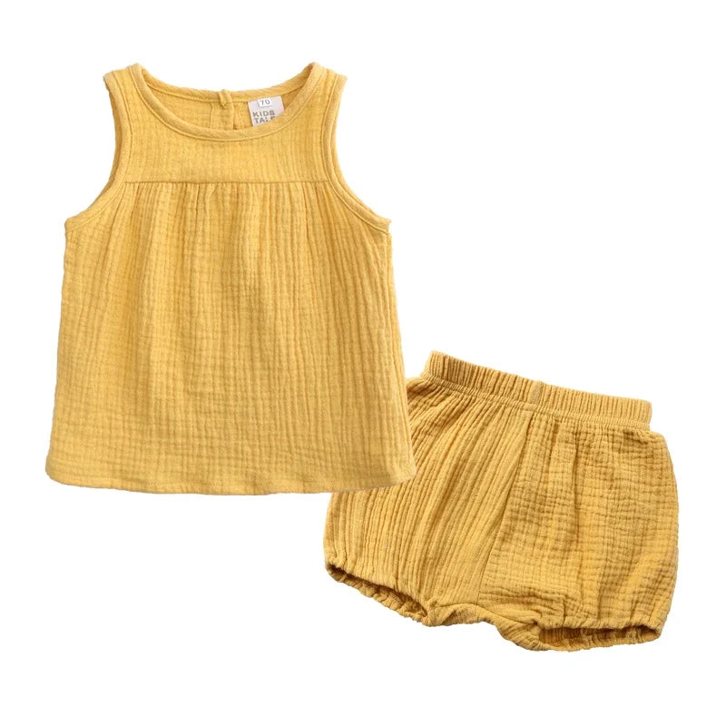 Toddler Cotton Muslin Vest & Shorts Set 6M-4Y - photo 6