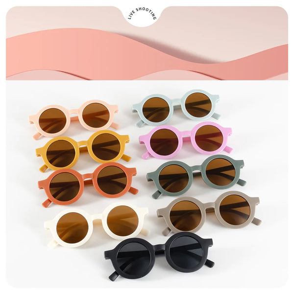 Kids round-frame UV protection sunglasses