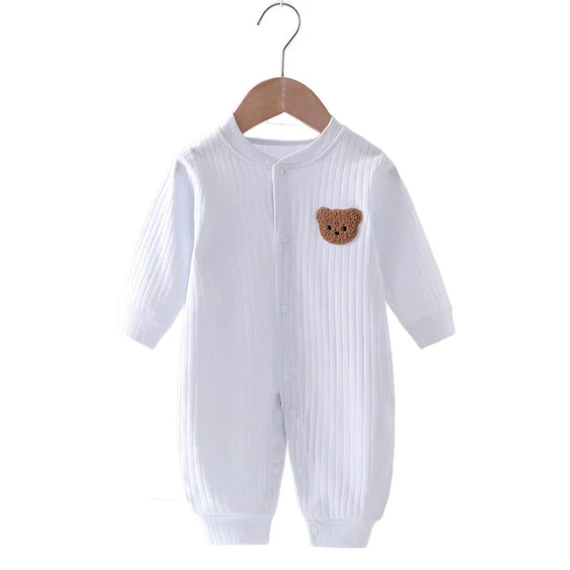 Solid Cotton Bear Romper - Kindle Kids ABC - view 7