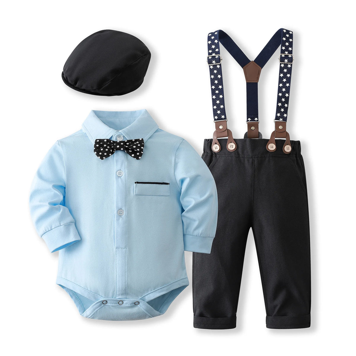 Baby Boy Cotton Gentleman Outfit 4-24M — Newborn Formal Set - photo 8