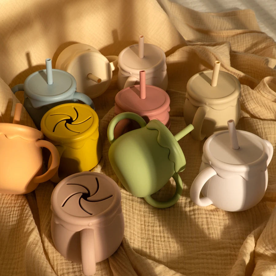 baby sippy and snack feeding cups set - photo 2