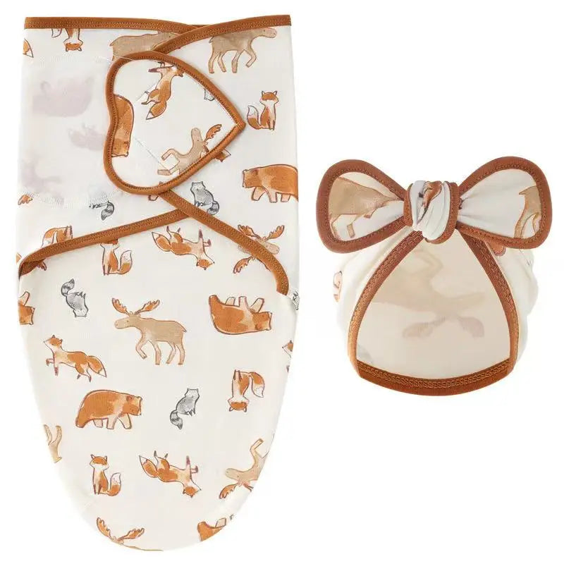 Cotton Baby Swaddle Wrap & Hat Set - Kindle Kids ABC - view 6
