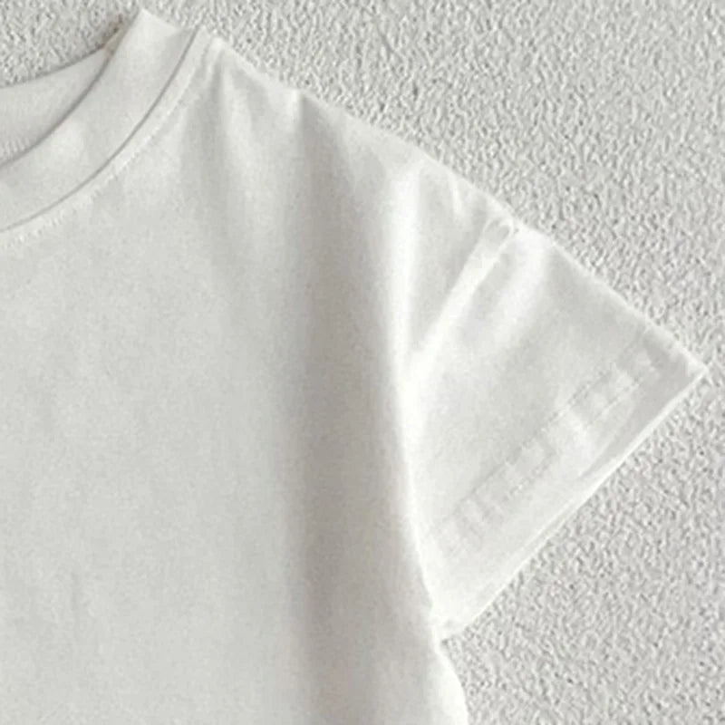 Baby Cotton T-Shirt — Solid Short-Sleeve Toddler Top | 0–4Y