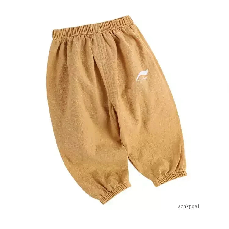 Baby Cotton & Linen Pants — Lightweight Summer Trousers | 6–12M