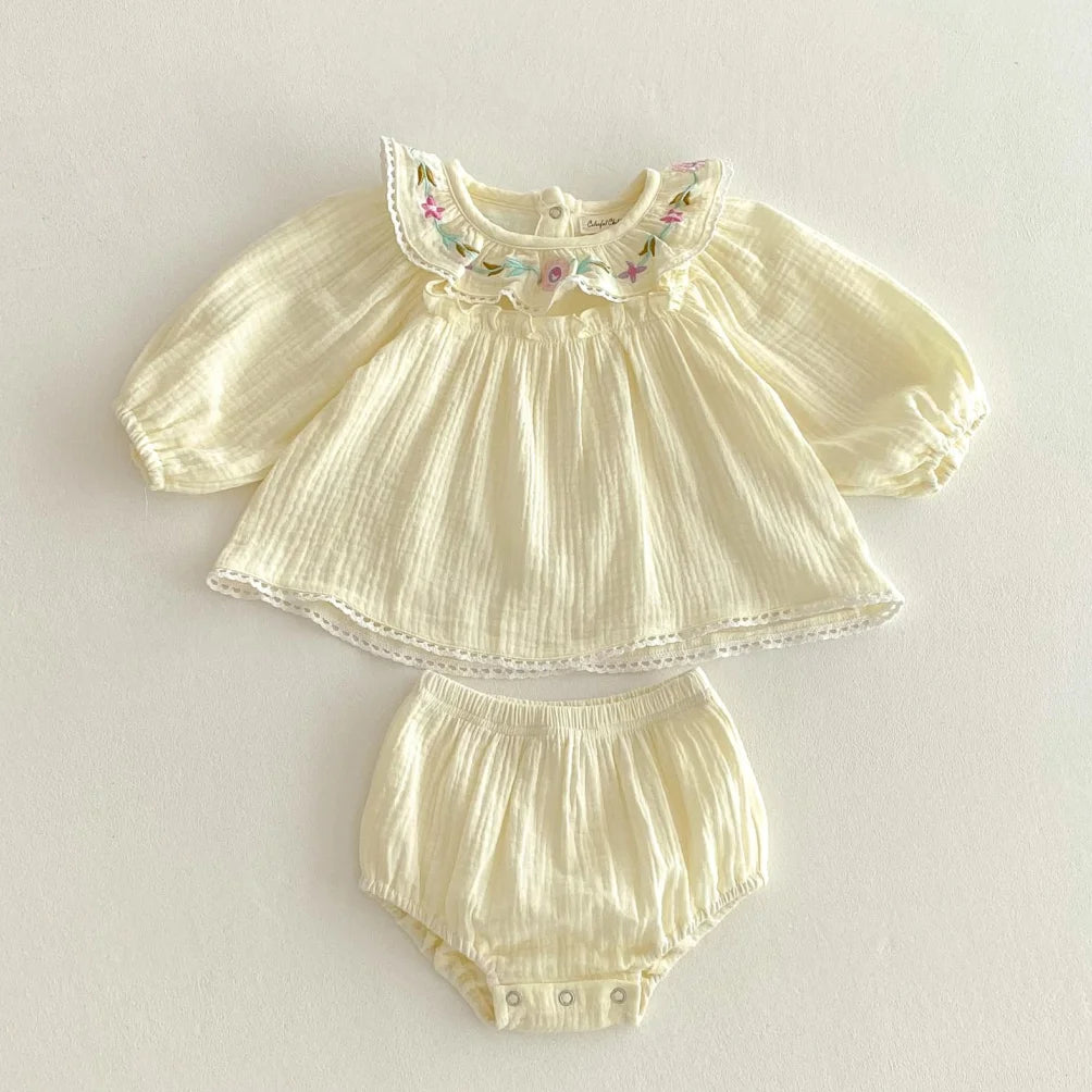 Vintage Lace Cotton Baby Set - Kindle Kids ABC - view 12