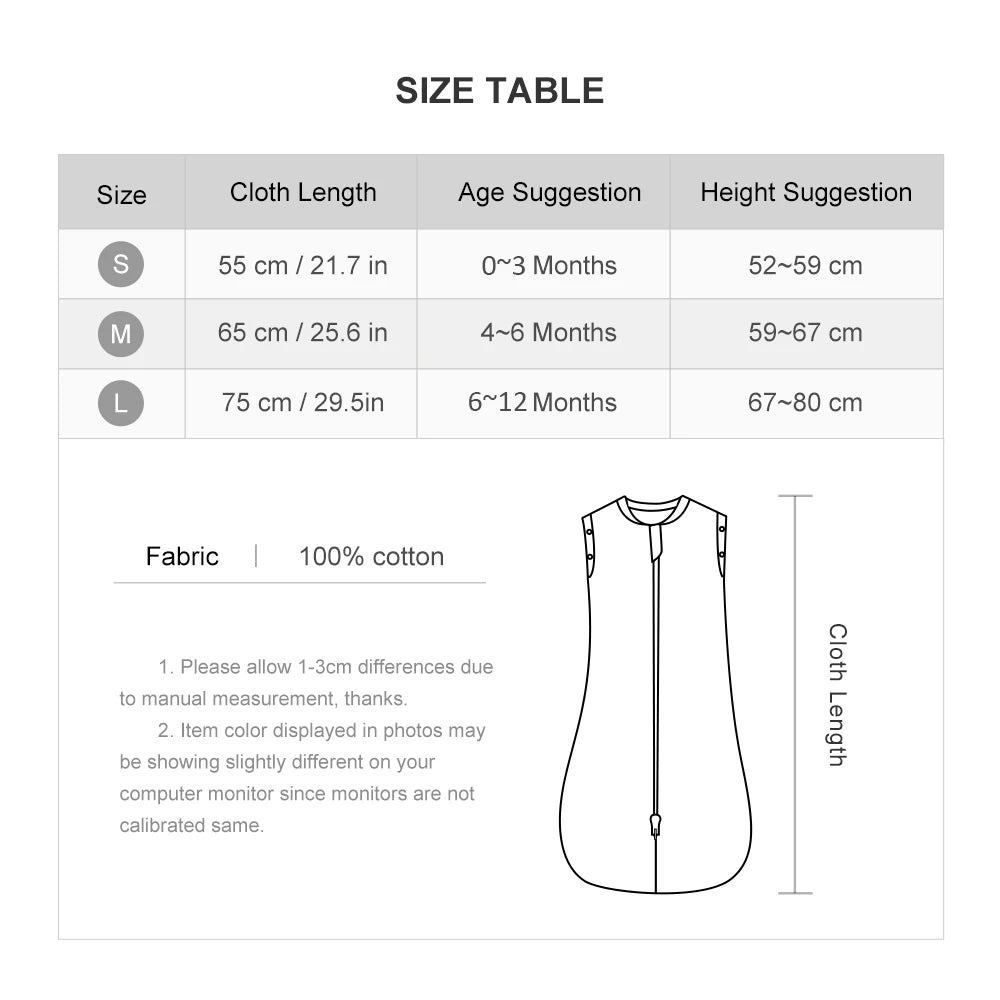 Baby sleep sack sleeveless cotton summer wearable blanket