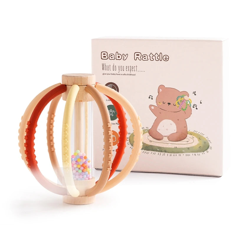 Baby Wooden Rattle & Silicone Teether Ball — photo 8