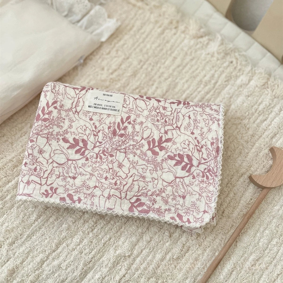 Floral Cotton Muslin Baby Swaddle Blanket - Kindle Kids ABC - view 23