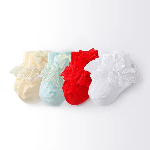 Cotton Frilly Newborn Baby Socks - Kindle Kids ABC - view 9