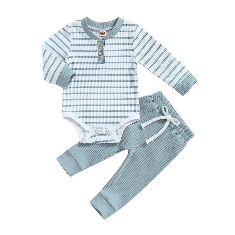 Ribbed Striped Cotton Baby Set - Kindle Kids ABC - view 6