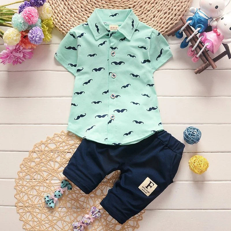 Boys summer printed shirt and shorts 2-piece set, ages 1-5Y - photo 6