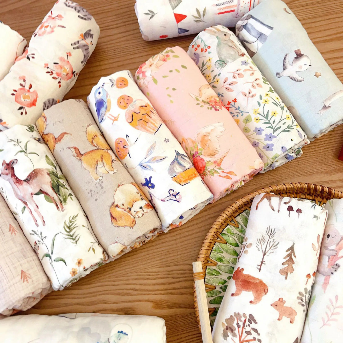 Cotton Muslin Baby Blanket - Kindle Kids ABC - view 2