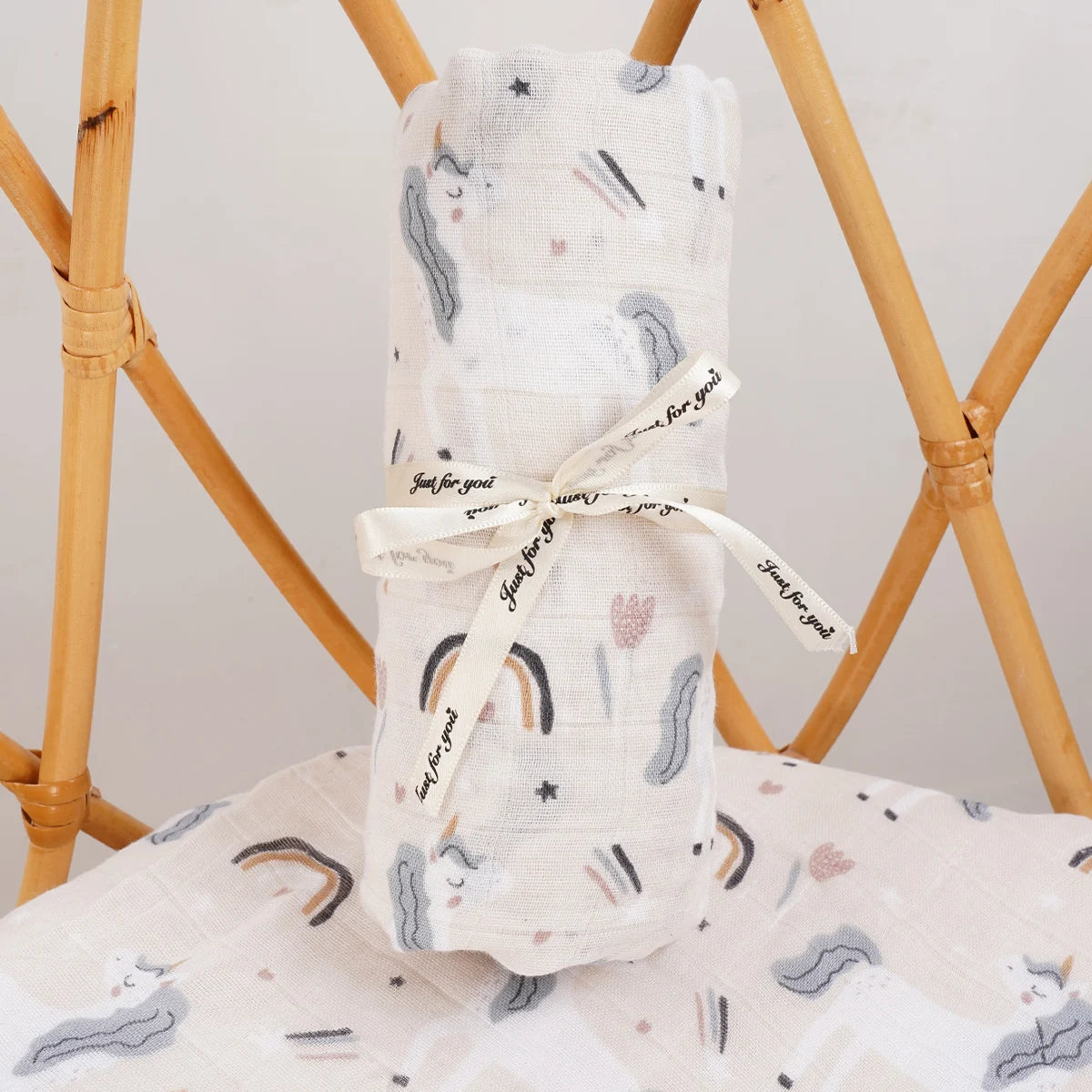Bamboo Cotton Muslin Baby Swaddle Blanket - Kindle Kids ABC - view 2