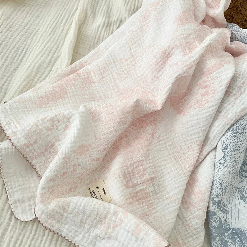 Floral Cotton Muslin Baby Swaddle Blanket - Kindle Kids ABC - view 5