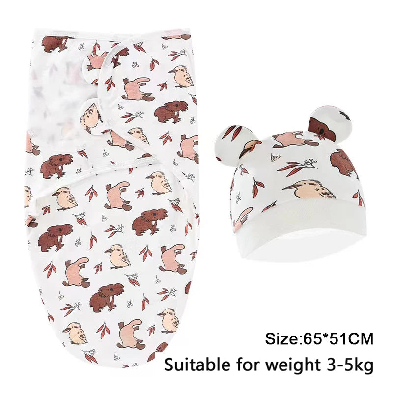 Cotton Baby Swaddle Wrap & Hat Set - Kindle Kids ABC - view 20