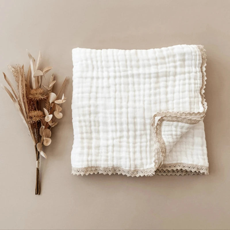 6-Layer Bamboo Cotton Baby Receiving Blanket - Kindle Kids ABC
