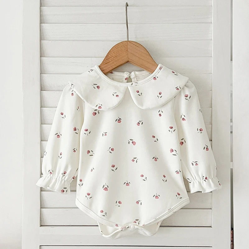 Floral Lace Cotton Baby Romper - Kindle Kids ABC - view 6