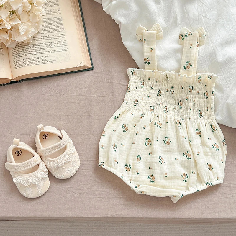 Floral Cotton Baby Romper - Kindle Kids ABC - view 3