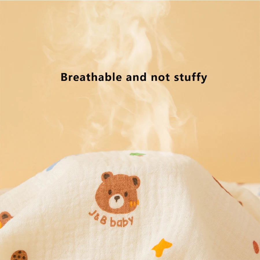 Double-layer baby swaddle blanket soft breathable wrap