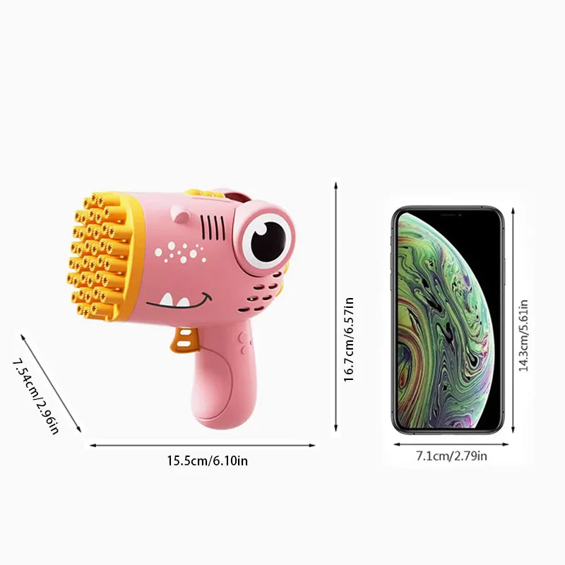 Dinosaur bubble machine 40-hole electric bubble blower