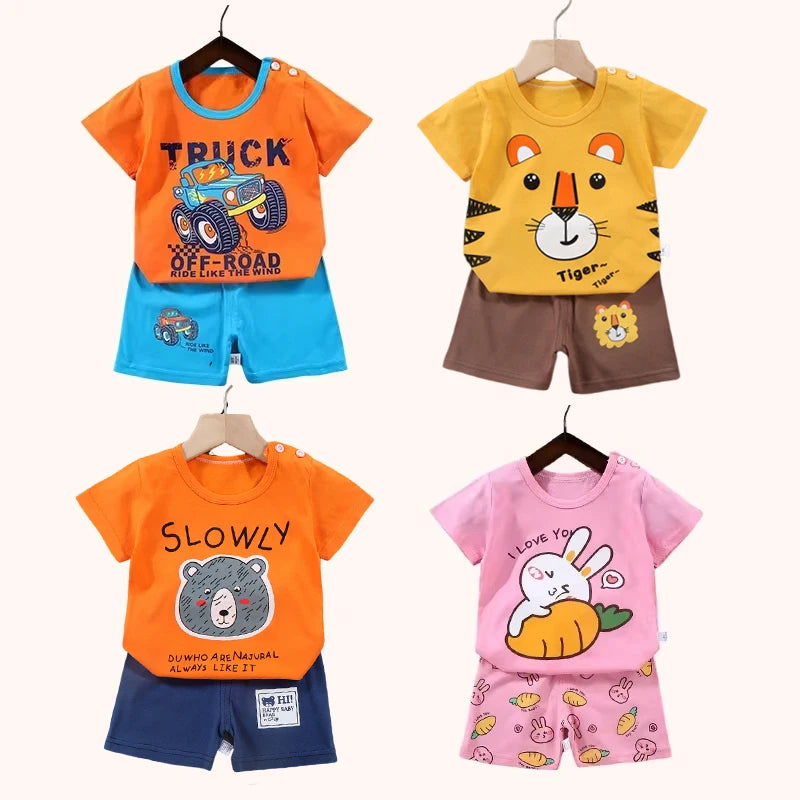Kids' 2-Piece Summer Set – Cotton T-Shirt & Shorts | Boys & Girls - photo 1