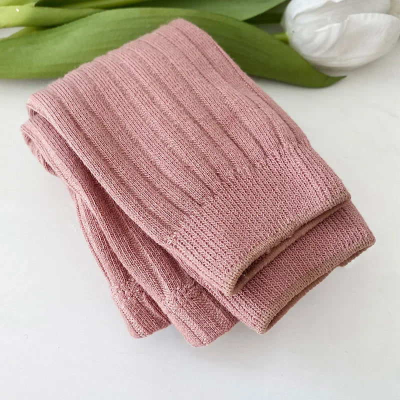 Toddler Girl Ribbed Cotton Sweater & Tights Set — Everyday | 1–7Y
