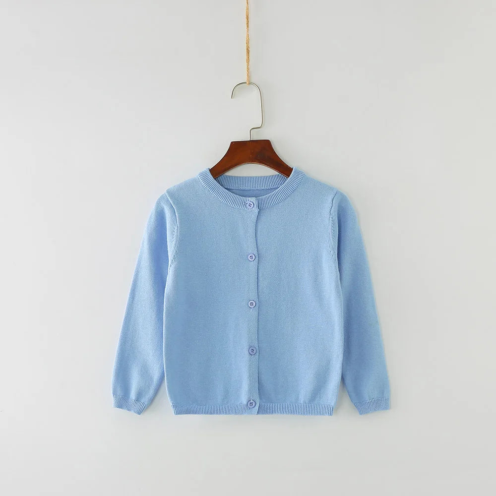 Kids Cotton Knit Cardigan — Open-Front Toddler Knitwear | 6M–7Y