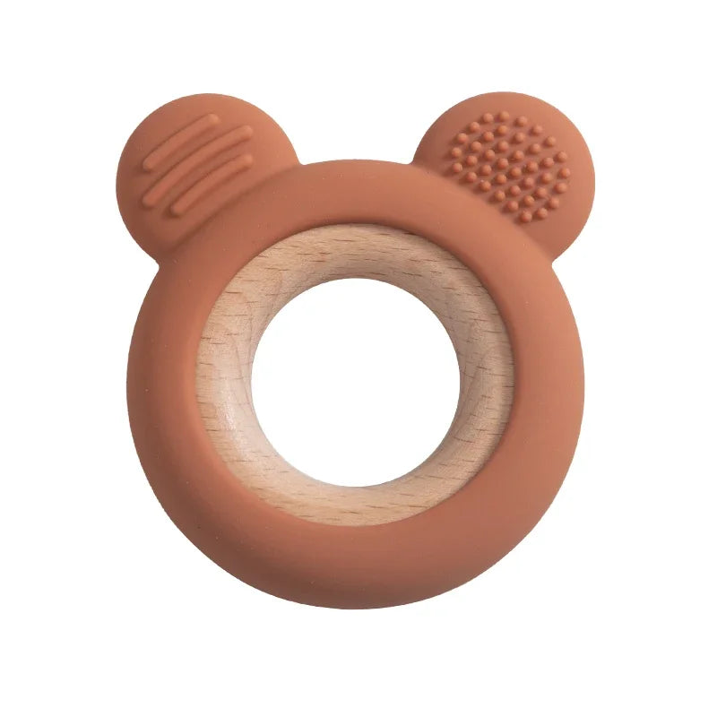 wooden-bear-teether-burnt-orange-kindlekidsabc