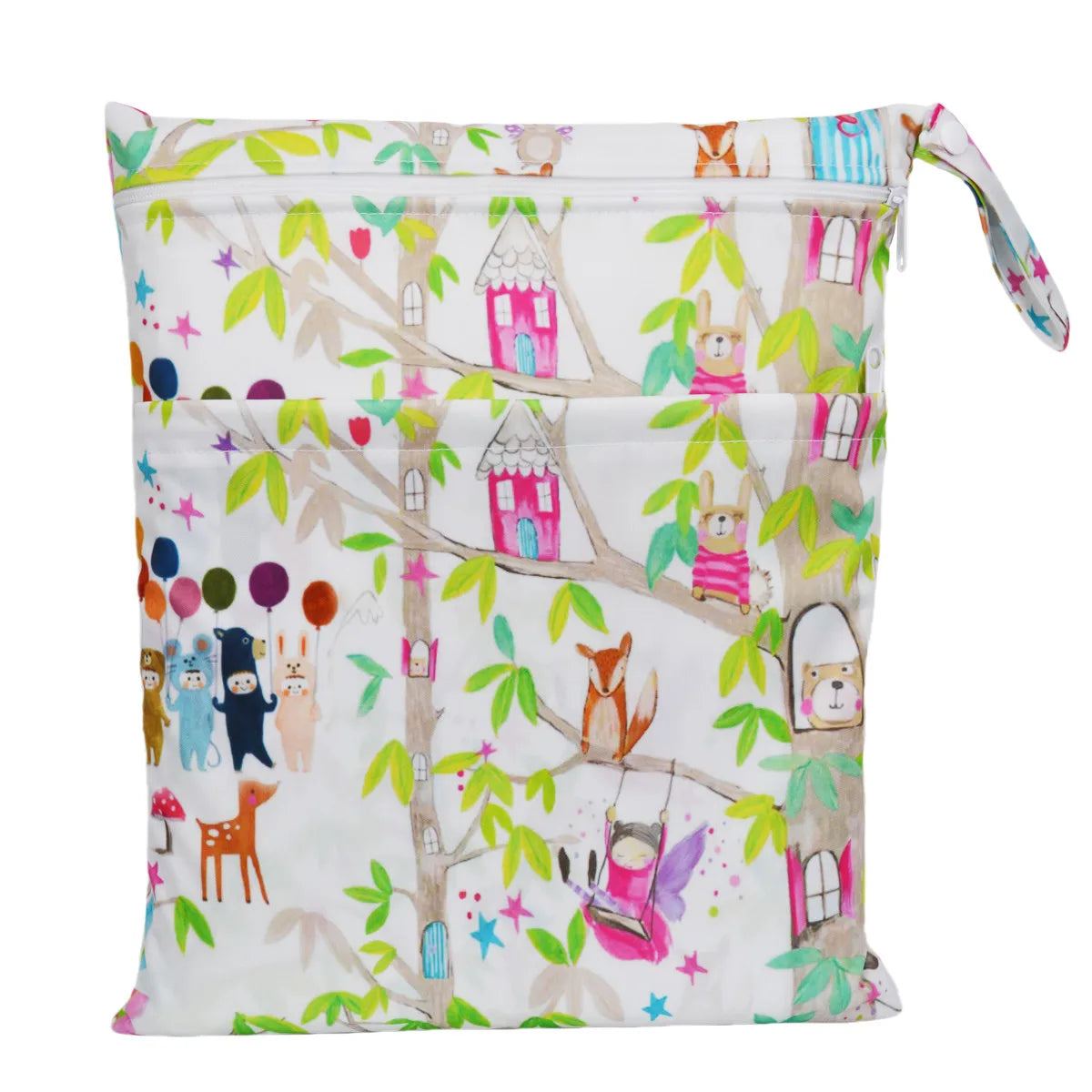 Wet/Dry Diaper Bag - Two-Zip Waterproof Reusable Pouch - photo 9