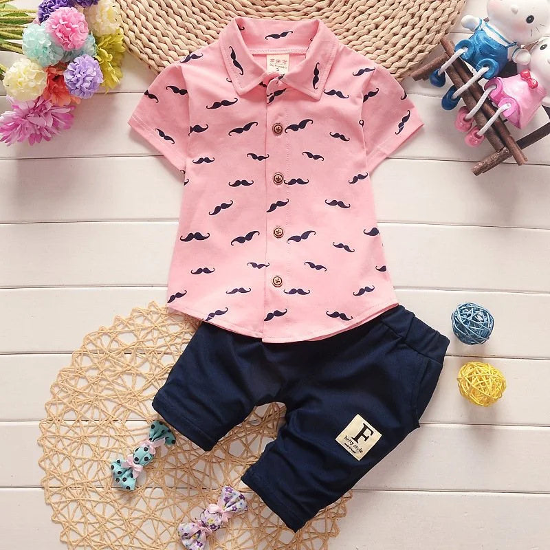 Boys summer printed shirt and shorts 2-piece set, ages 1-5Y - photo 4