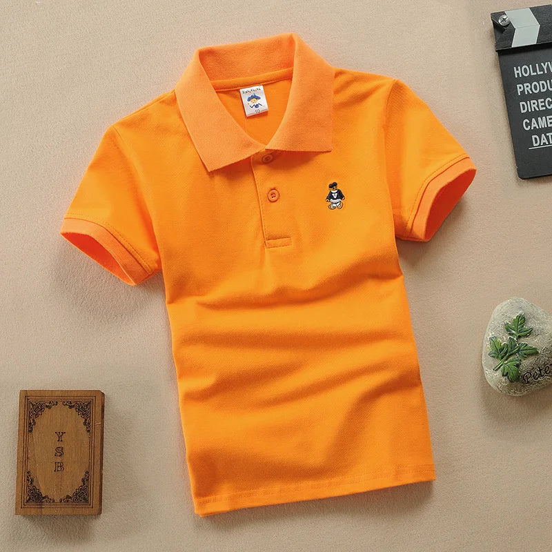 Boys Short Sleeve Polo T-Shirt 2-9Y - photo 7