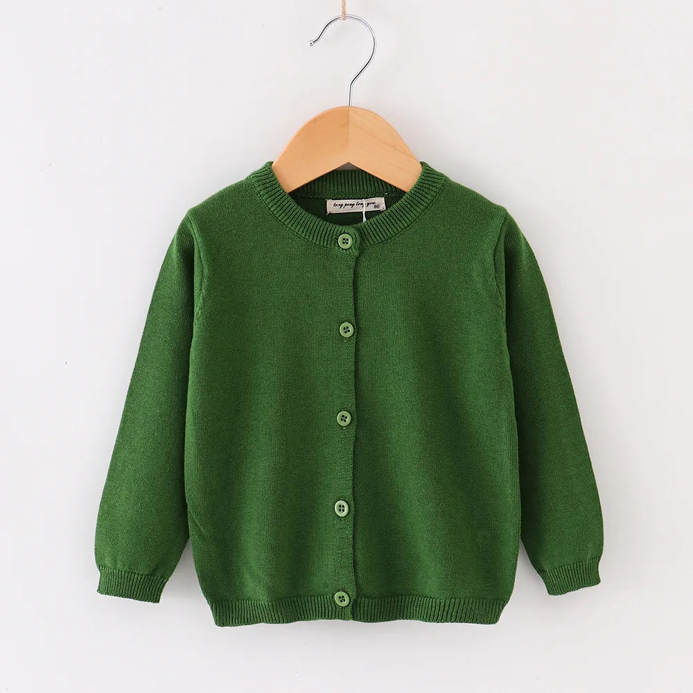 Knit Cotton Baby Cardigan — Open-Front Soft Toddler | 6M–4Y