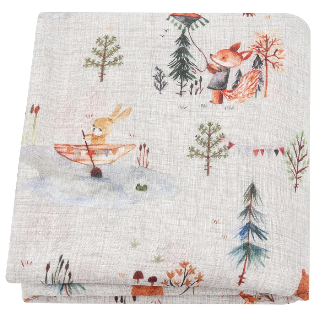 Bamboo Cotton Muslin Baby Swaddle Blanket - Kindle Kids ABC - view 18