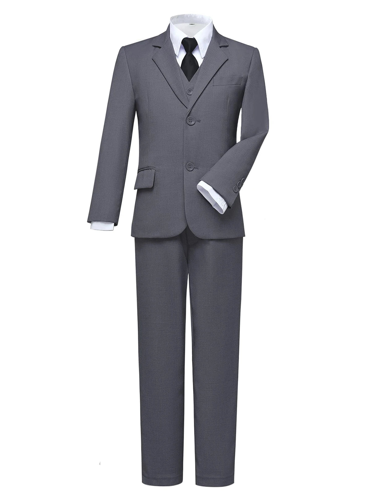 Boys 5-Piece Formal Suit Set — Slim Fit Dresswear Ceremony Wedding - photo 9