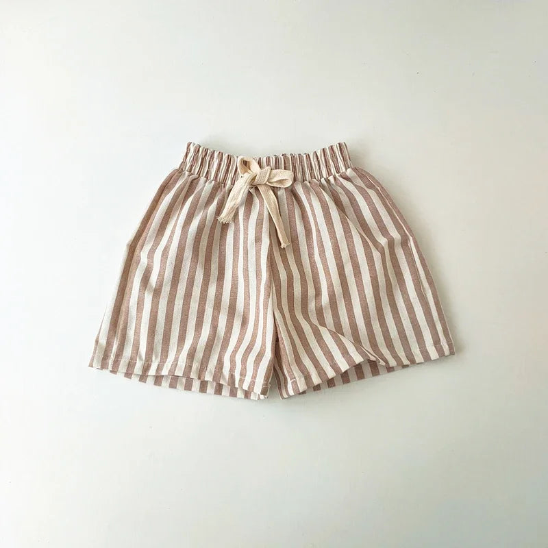 Kids Cotton-Linen Summer Shorts Boys Girls - photo 14