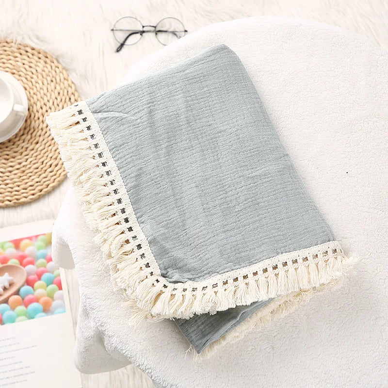 Bear Print Cotton Muslin Baby Blanket - Kindle Kids ABC - view 10