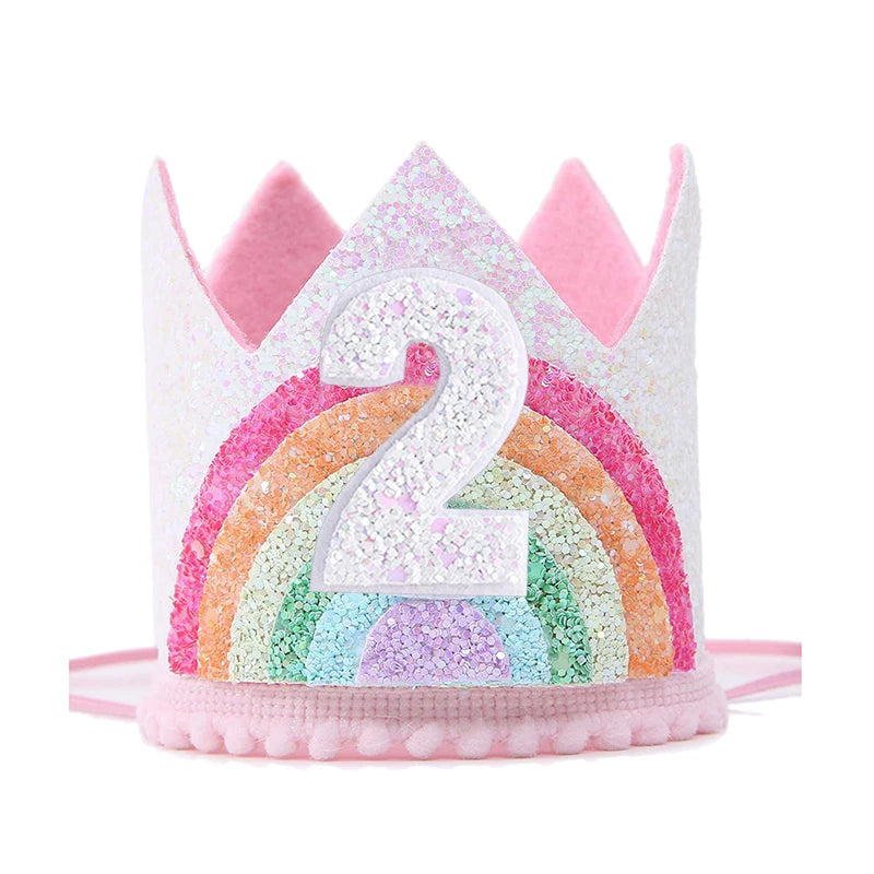 Felt Rainbow Birthday Party Crown - Kindle Kids ABC - view 7