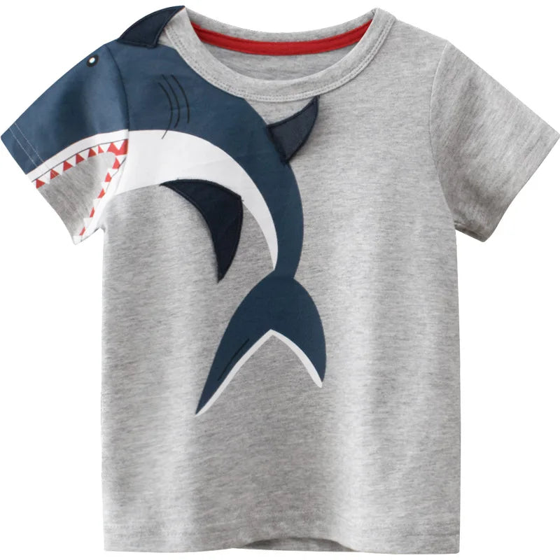 Kids short-sleeve cotton cartoon summer t-shirt