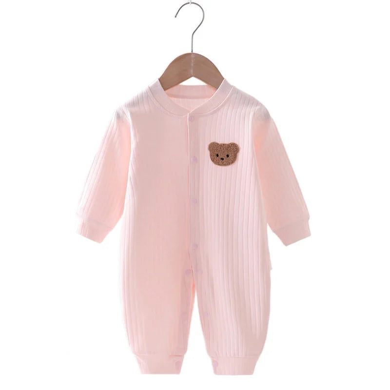Solid Cotton Bear Romper - Kindle Kids ABC - view 9