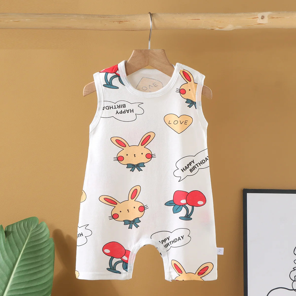 Baby Cotton Romper – Unisex Sleeveless Striped Bodysuit | 0–20 Months - photo 4