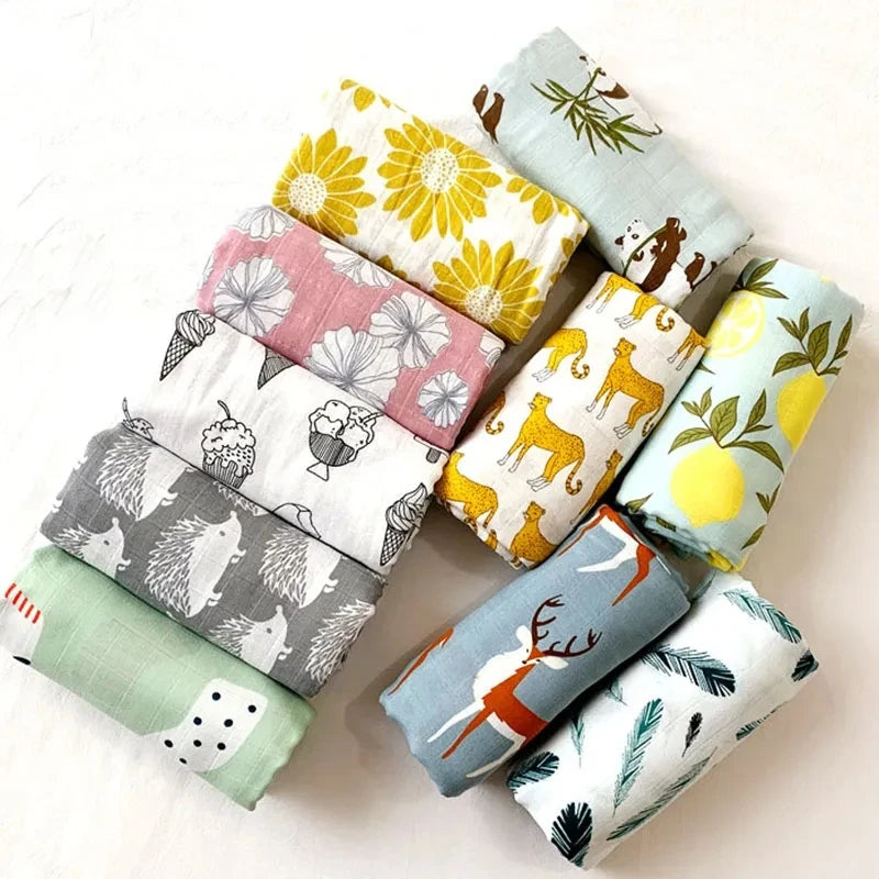 Cotton Muslin Baby Towel & Swaddle Scarf - Kindle Kids ABC
