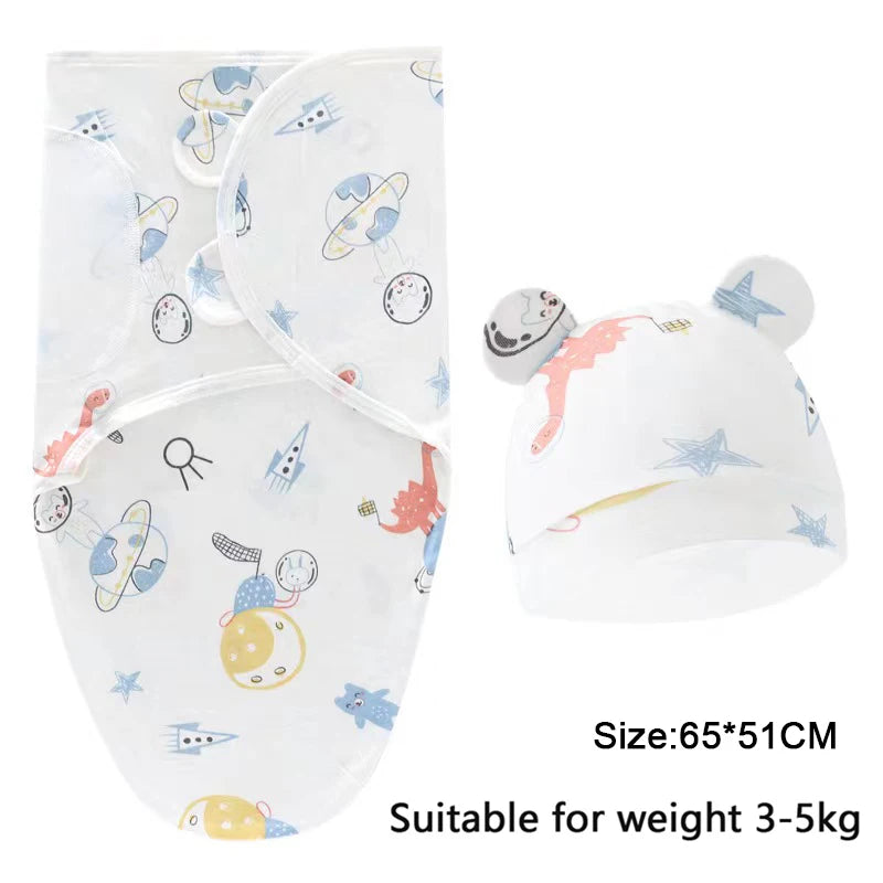 Cotton Baby Swaddle Wrap & Hat Set - Kindle Kids ABC - view 11