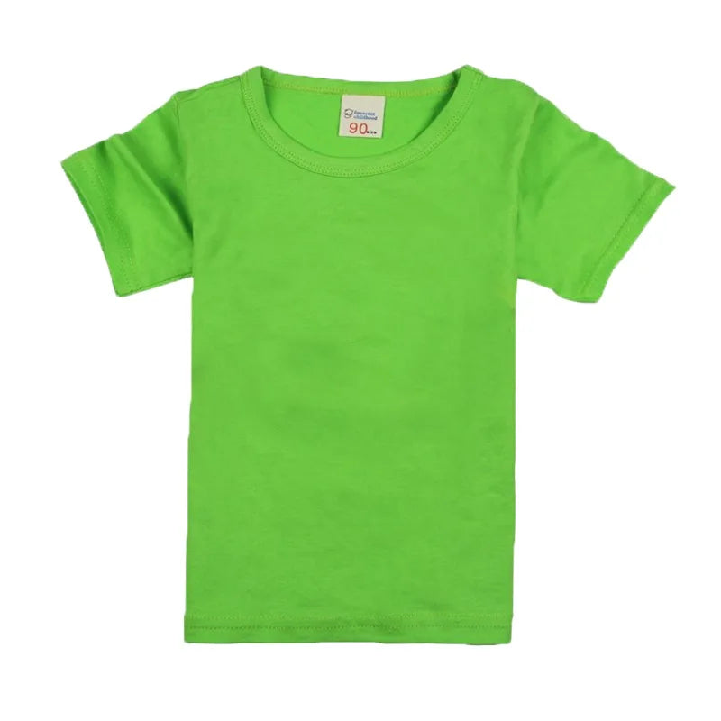 Kids cotton short-sleeve t-shirt, solid basic tee - Kindle Kids ABC - view 17