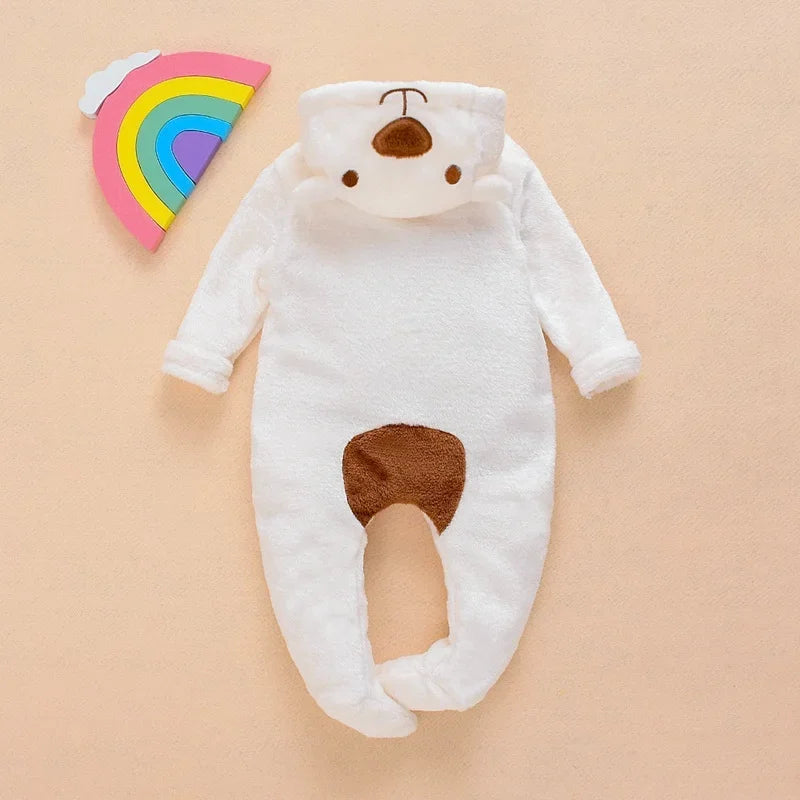 Bear Hooded Cotton Baby Romper - Kindle Kids ABC - view 3