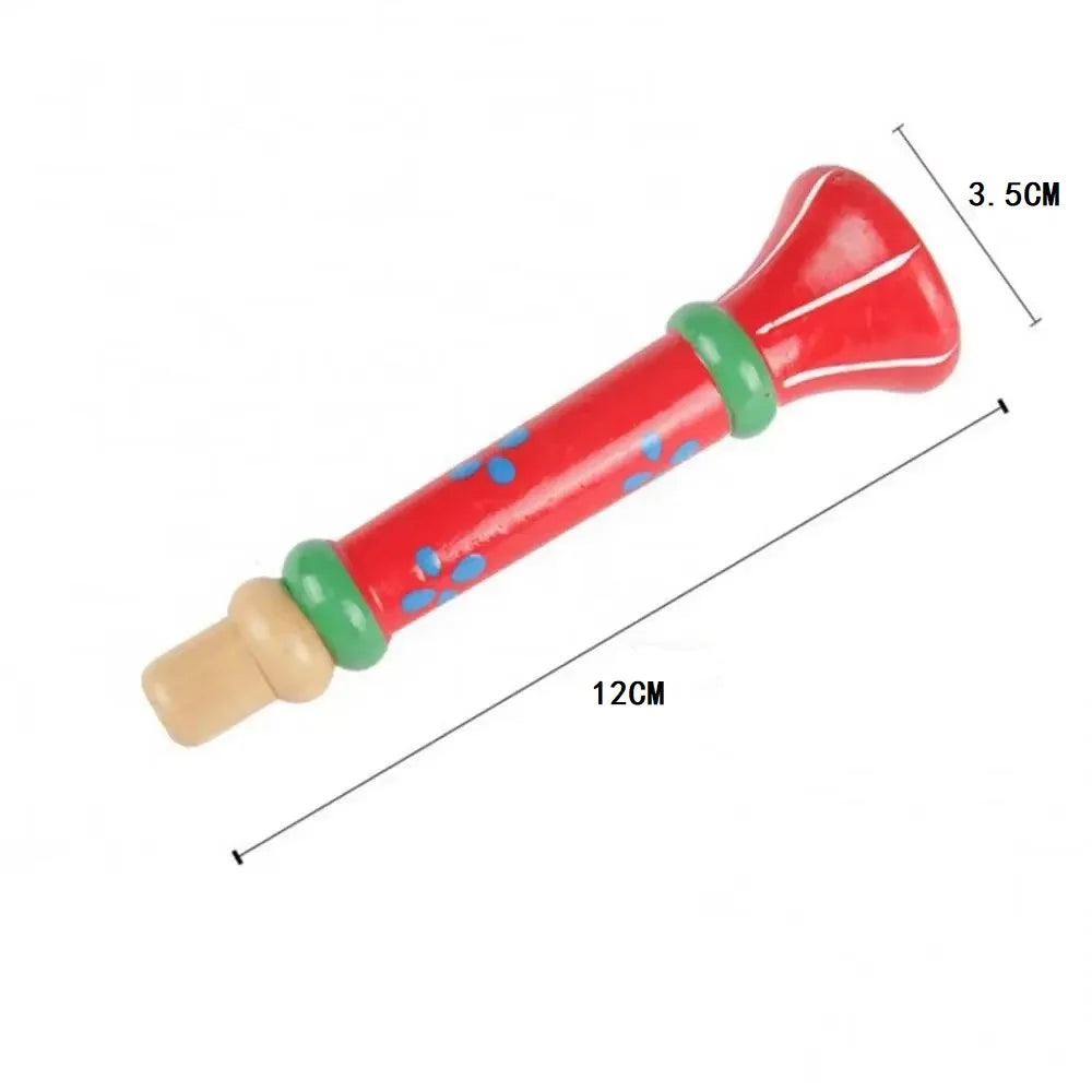 Wooden Toy Trumpet — Painted Horn Whistle for Kids | Montessori Music | 3Y+ - photo 6