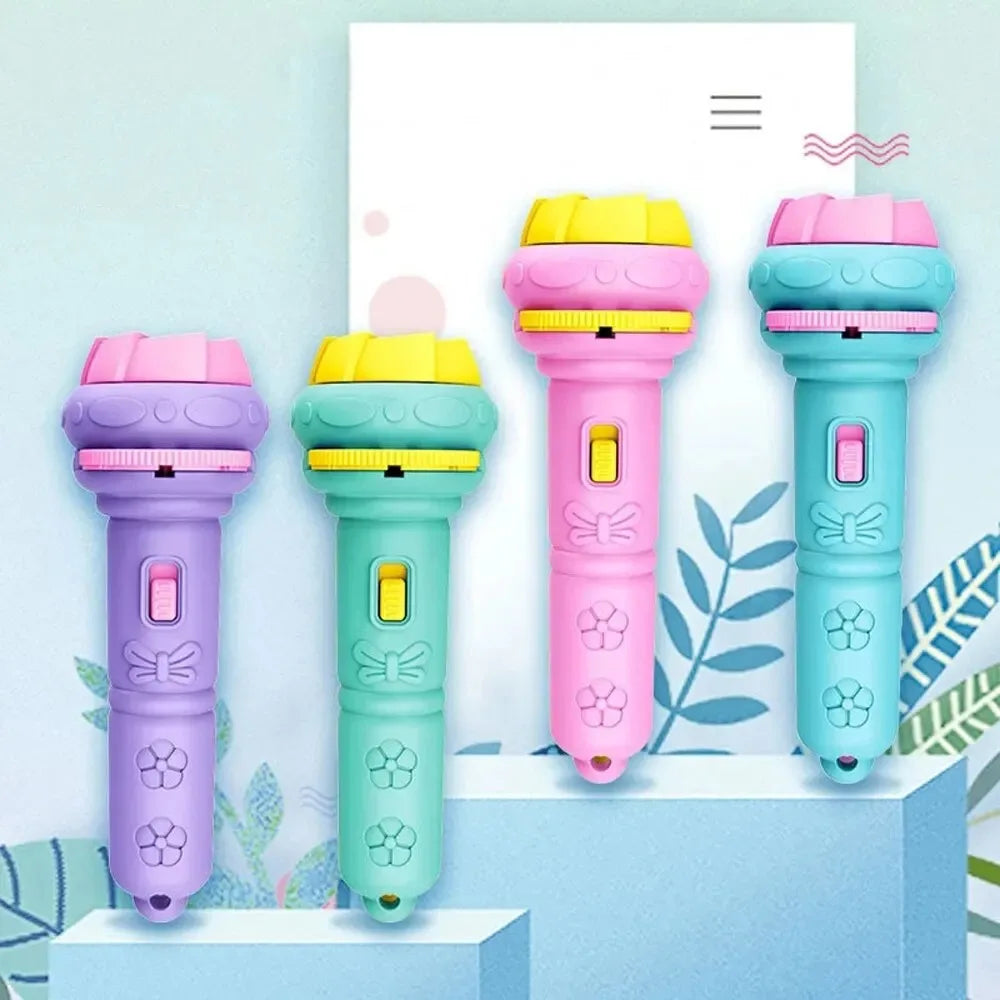 Cartoon projector flashlight bedtime story torch toy