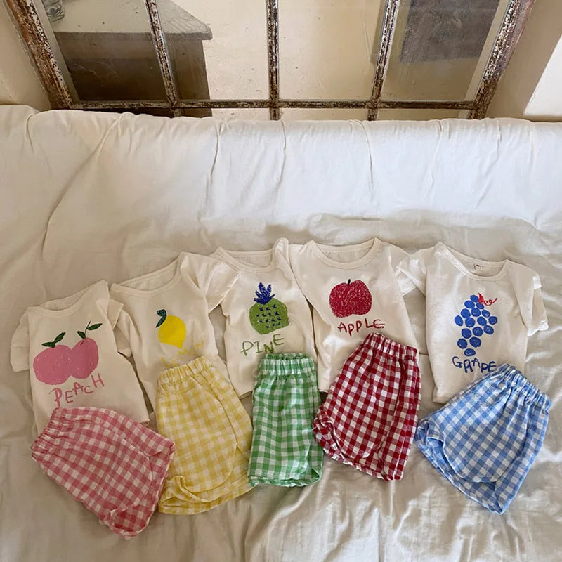 Baby sleeveless cotton summer pyjama set