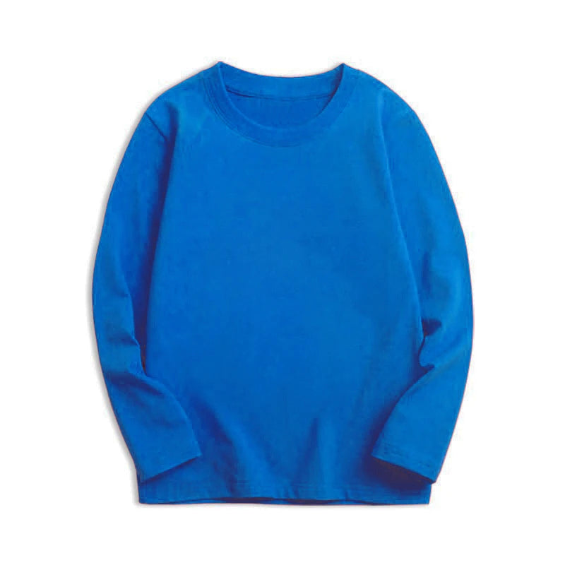 Kids cotton long-sleeve tee, 7 solid colours - Kindle Kids ABC - view 9