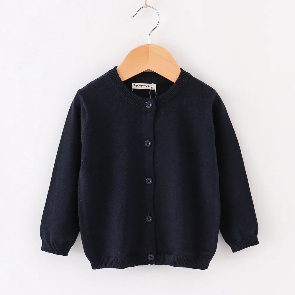 Knit Cotton Baby Cardigan — Open-Front Soft Toddler | 6M–4Y