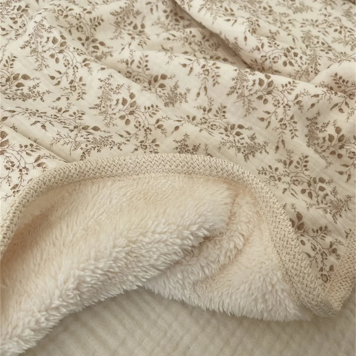 Fleece-Lined Cotton Muslin Baby Blanket - Kindle Kids ABC - view 4